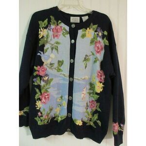 NORTHERN TREASURES VINTAGE CARDIGAN SWEATER BUTTON FRONT SIZE LARGE